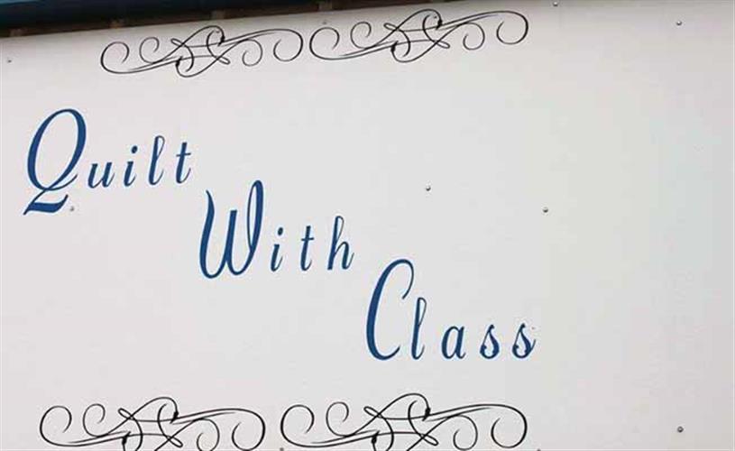 Quilt with Class: sign