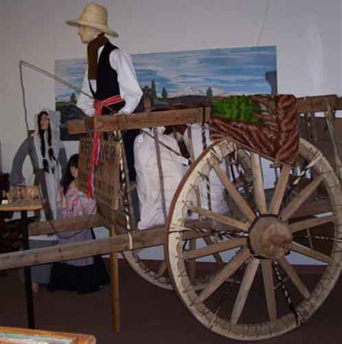 Central Montana Museum: wagon exhibit
