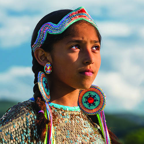 Young Native American dancer