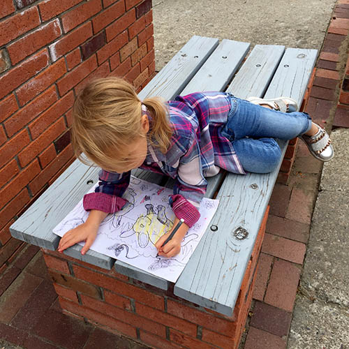 Child at Arts on Fire event