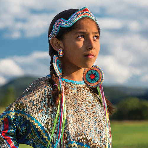 Young Native American dancer