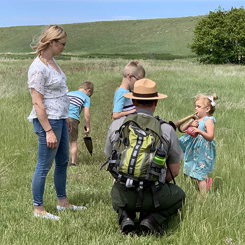 Family at Bear Paw Battlefield