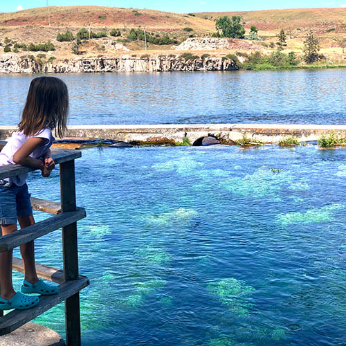Child at Giant Springs State Park