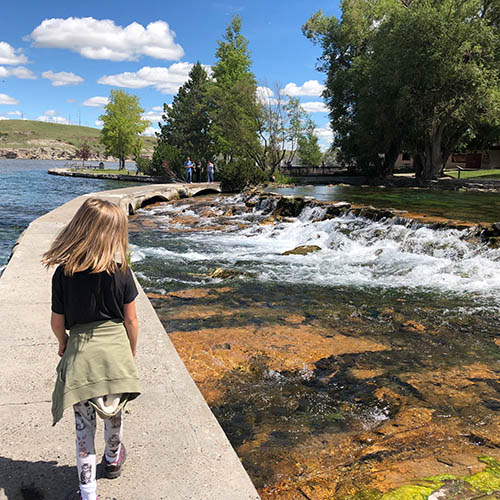 Child walking at Giant Springs State Park