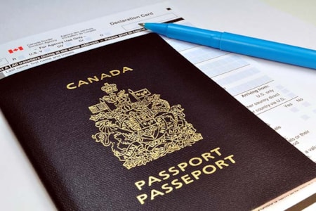 photo of a Canada passport